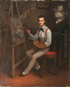 An artist at his easal