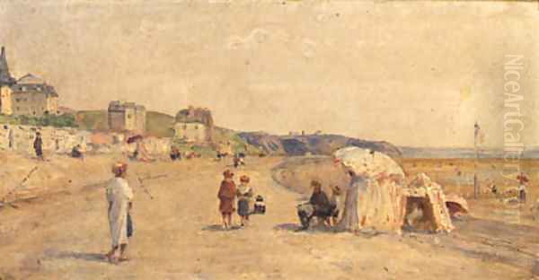 And Bathing Tents On A Beach - view 1