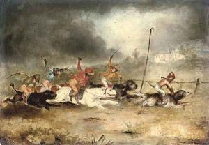 At full gallop by French School
