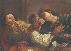 Cardplayers in a fight