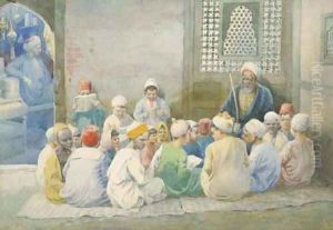 Children studying the Koran, Cairo