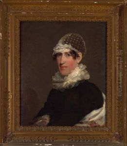 Portrait Of A Woman In Lace Cap And Collar by Gilbert Stuart