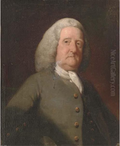 Portrait Of A Gentleman, Bust-length, In A Brown Coat - view 1
