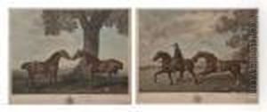 Two Hunters/two Hacks by George Stubbs