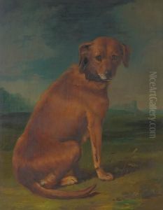 A Sporting Dog In A Landscape by George Stubbs