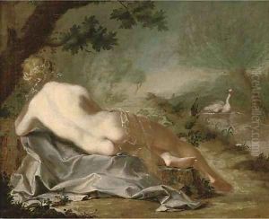 Leda and the swan 2 by French School