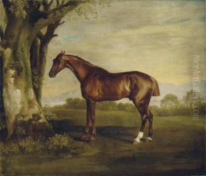 Antinous, A Chestnut Racehorse, In A Landscape by George Stubbs