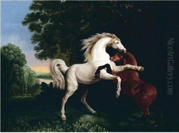 Horses Fighting - view 1