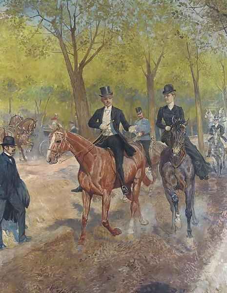 Riders in the park - view 1