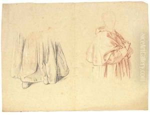 Studies for the drapery of an ecclesiastic