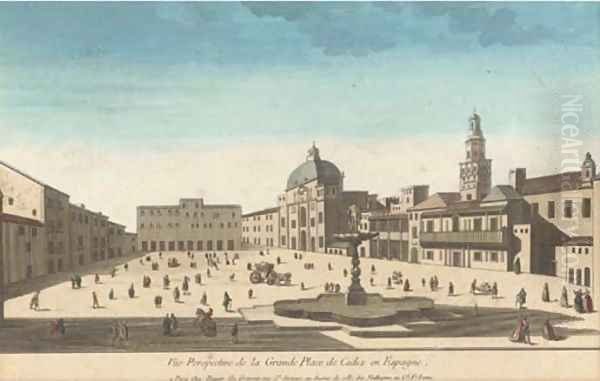 Vute perspective de la ville de Cadiz de caite du port - view 1