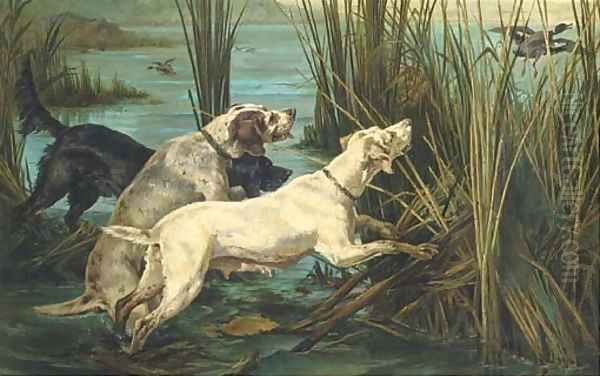 Gundogs with a snipe - view 1