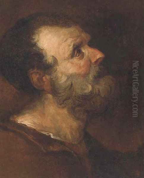 Head of an elderly man - view 1