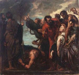 Moses and the Brazen Serpent by French School