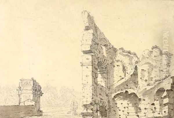 The Colosseum and the Arch of Constantine, Rome - view 1