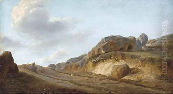 The rocky path at the ridge - view 1