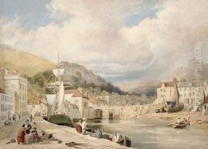 View of Dover Harbour looking towards the Castle