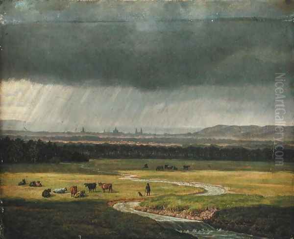 Landscape with Dresden in the Distance, 1830 - view 1