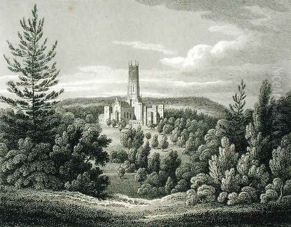 Fonthill Abbey from the Beacon, 1812 - view 1