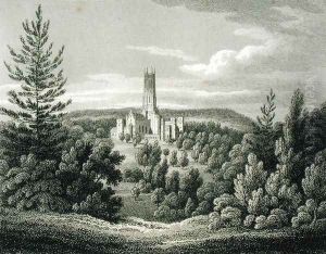 Fonthill Abbey from the Beacon, 1812 by James Storer