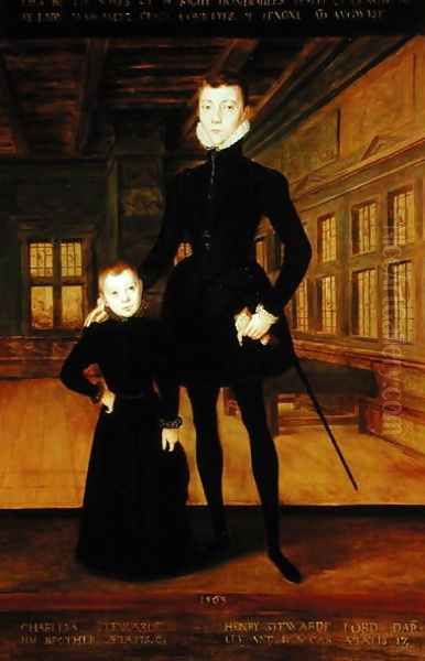 Henry Lord Darnley 1545-67 and Charles, Earl of Lennox 1555-76 after Hans Eworth c.1525-c.1578 - view 1