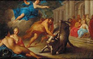 Hercules wrestling Achelous