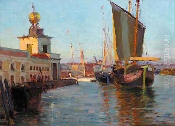 Boats by the Dogana di Mare, Venice - view 1