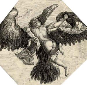 Cupid and the falcon by Italian School