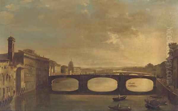 Dusk on the Arno, Florence - view 1