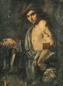 David with the head of Goliath by Italian School