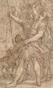 Roman soldiers with a standard