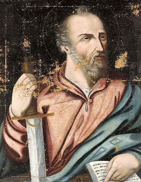 Christ gesturing to the scriptures - view 1