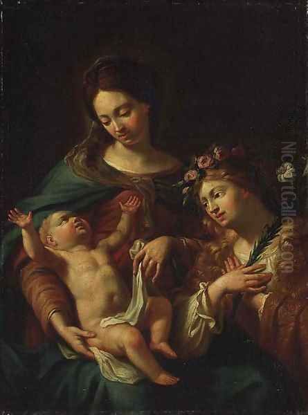 The Madonna and Child with an adoring angel - view 1
