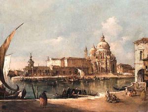 A View of Venice the Entrance to the Grand Canal, with Santa Maria della Salute by Italian School