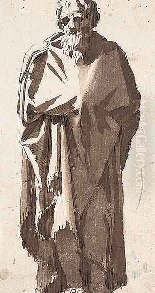 A bearded man in a heavy cloak - view 1