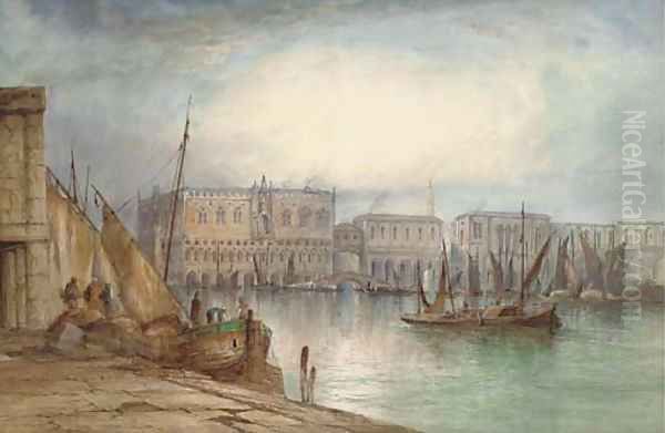 A capriccio view of the Doge's Palace and Bacino di San Marco seen from the Dogana - view 1
