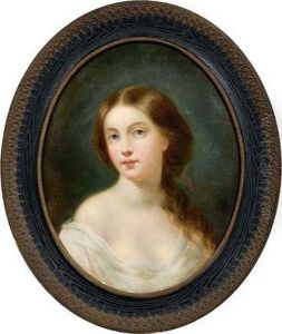 Portrait Of A Young Woman With Hazel Eyes by Thomas Sully