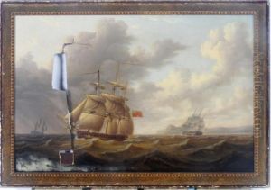 The "miss Fanny Rundle" At Sea by Thomas Sully