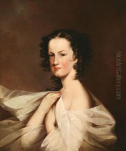 Portrait Of A Young Girl In A Diaphanous Gown by Thomas Sully