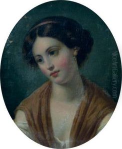 Portrait Of Miss Fanny Rundle by Thomas Sully