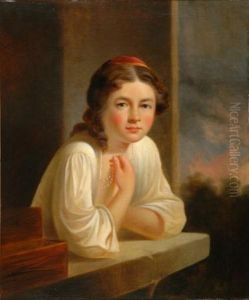 After Rembrandt's Young Girl Leaning On A Windowsill by Thomas Sully