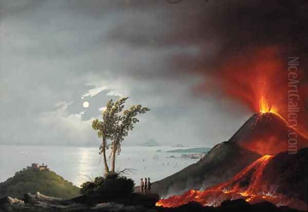 The eruption of Mount Vesuvius - view 1