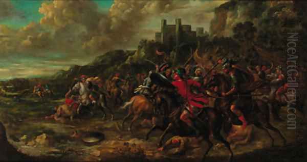 A cavalry engagement - view 1