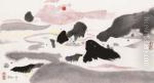 Rosy Clouds Over Huangshan - view 1