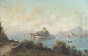 A Neapolitan coastal landscape; and Another similar by Italian School