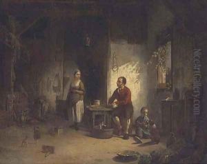 Preparing the meal by Italian School