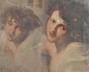 Studies of two male busts by Italian School