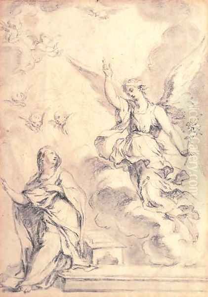 Study of an angel and putti - view 1