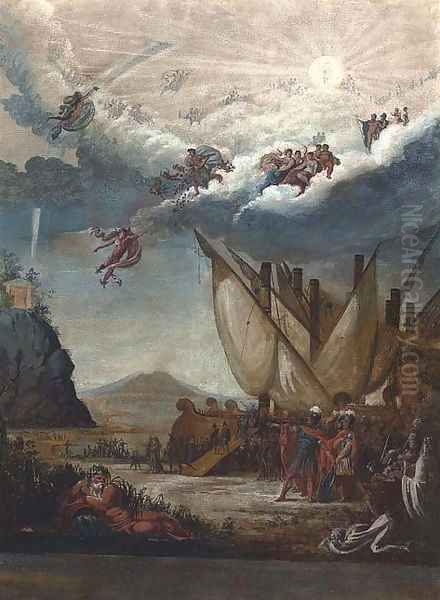 The Gods celebrating a great warriors arrival - view 1