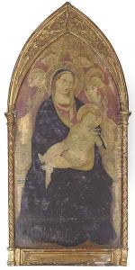 The Virgin and Child enthroned, surrounded by angels by Italian School